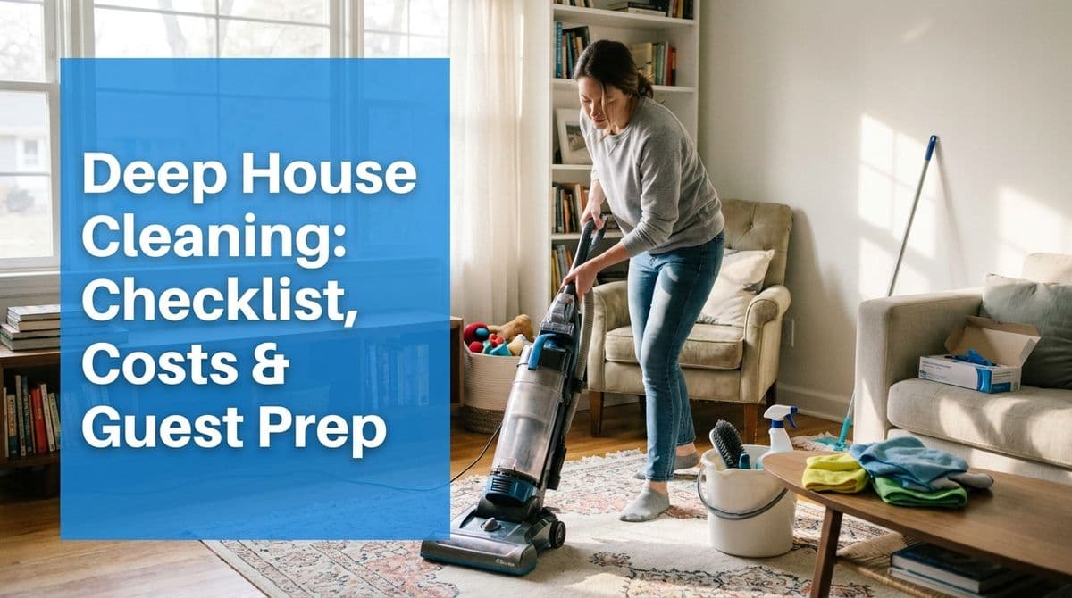 Deep House Cleaning: Checklist, Costs & Guest Prep image