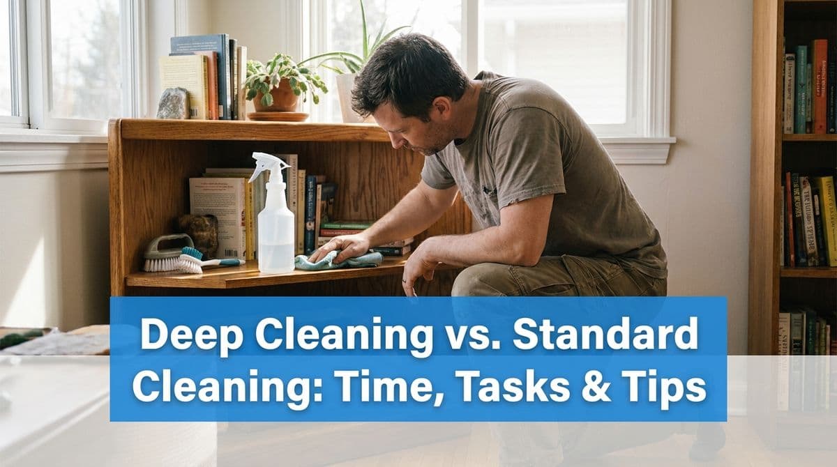 Deep Cleaning vs. Standard Cleaning: Time, Tasks & Tips image