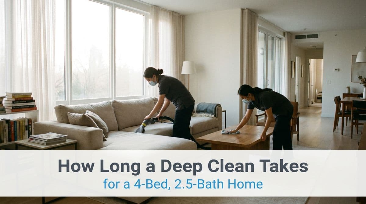 Featured post - How Long a Deep Clean Takes for a 4-Bed, 2.5-Bath Home